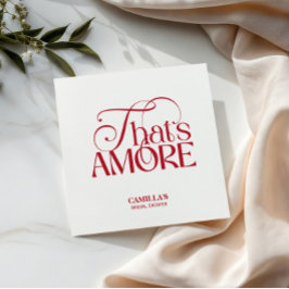 Das ist Amore Rot typografie Brause Dusche Serviet Serviette