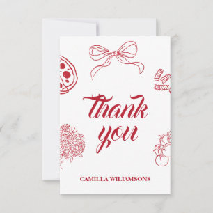 Das ist Amore Rote Hochzeitsdusche DANKE