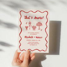 Das ist Amore! Rote italienische Hochzeitseinladun