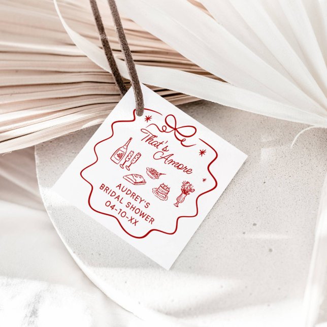 Das ist Amore, Roter Doodle Personalisierte Dusche Geschenkanhänger (Von Creator hochgeladen)