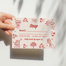Das ist Amore! Rotes italienisches RSVP