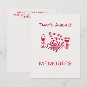 Das ist amore - Whimsical handgezeichnete Brautpar Begleitkarte