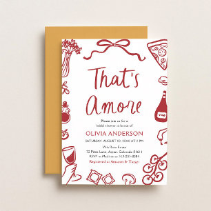 Das ist Amore Whimsical Italian Pizza Braut-Event Einladung