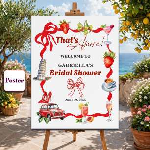 Das ist Amore Whimsical Italienische Hochzeitsbegr Poster