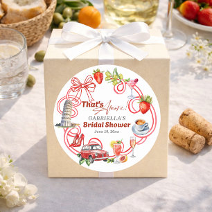 Das ist Amore Whimsical Italienische Hochzeitsdusc Runder Aufkleber