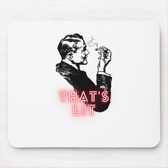 Das ist beleuchtet - Vintager Raucher - Funny Mousepad (Vorne)