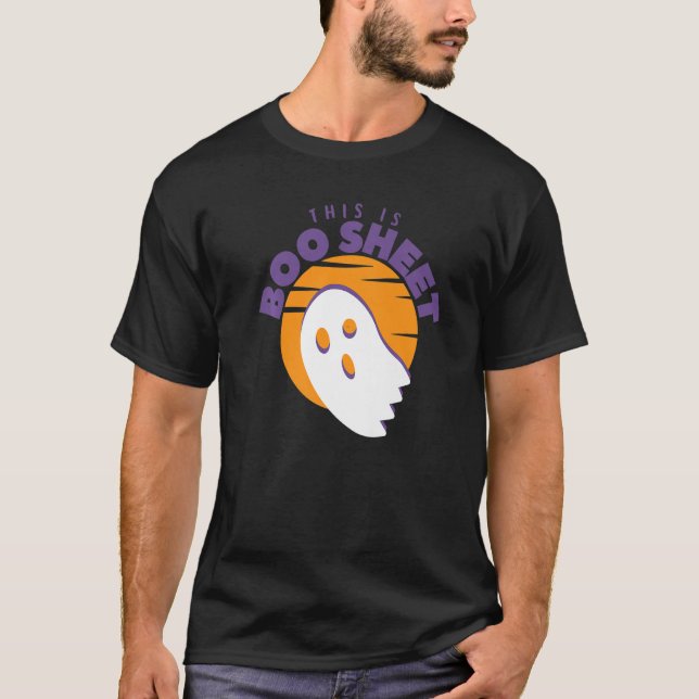 Das ist Boo Sheet Ghost Halloween auf Orange Sunse T-Shirt (Vorderseite)