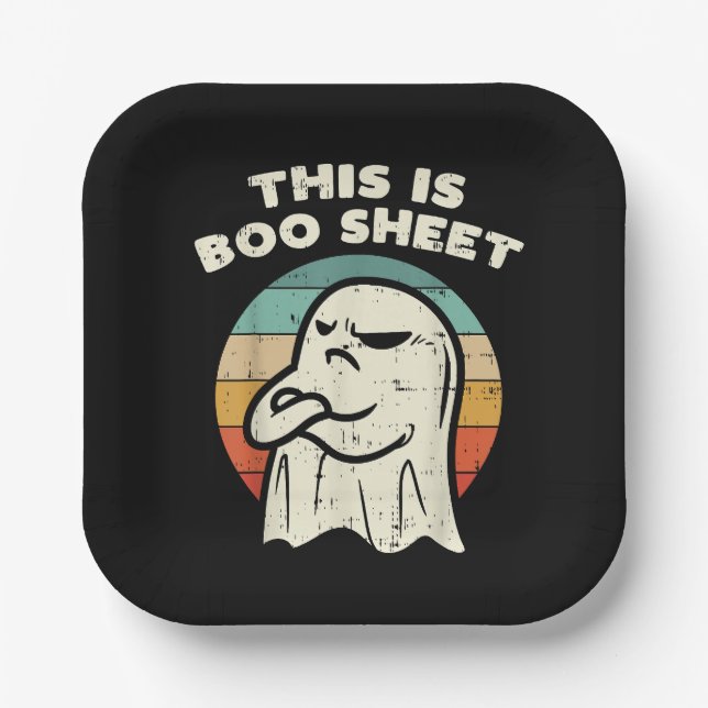 Das ist Boo Sheet Ghost  Pappteller (Vorderseite)
