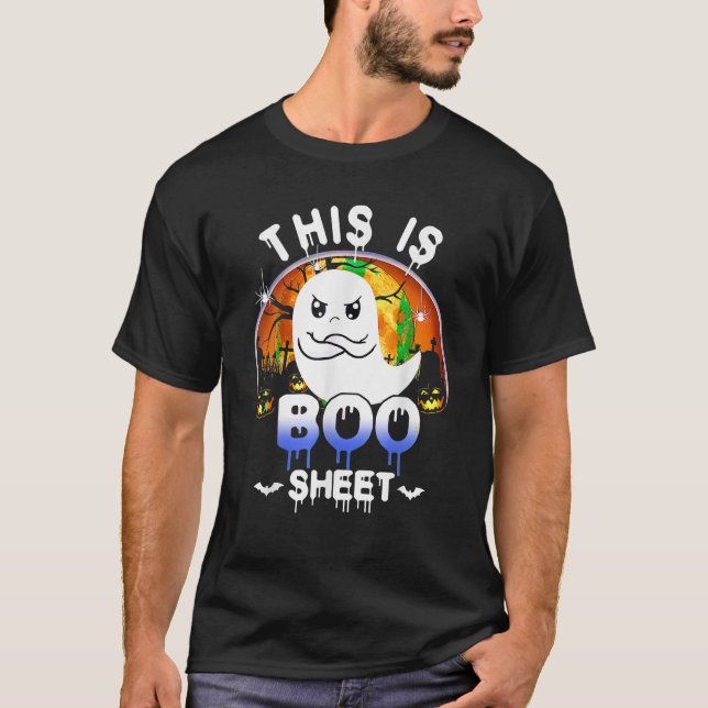 Das ist Boo Sheet Niedlich Ghost Halloween Kids Bo T-Shirt (Vorderseite)