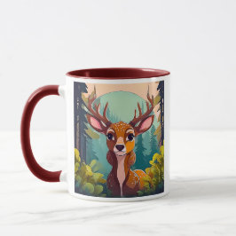 Das ist Cerf Mignon im Wald. Tasse