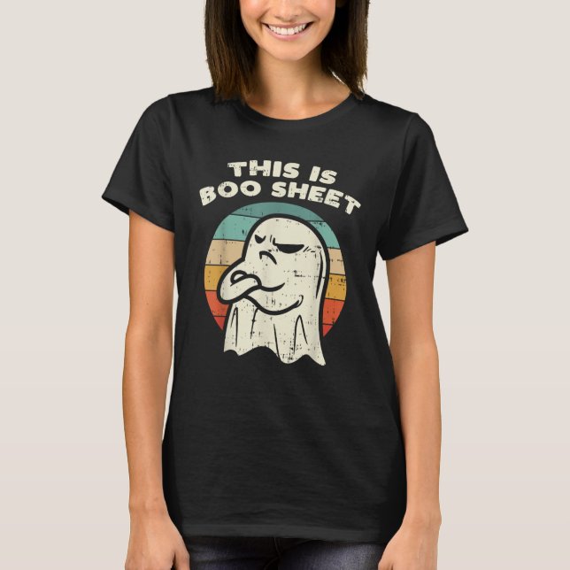Das ist das Boo Sheet Ghost Retro Halloween Women T-Shirt (Vorderseite)