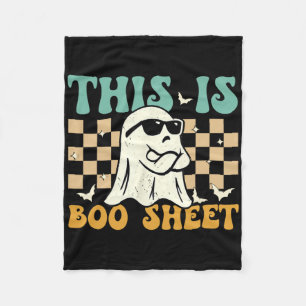 Das ist das Boosheet Ghost Retro Halloween-Kostüm  Fleecedecke
