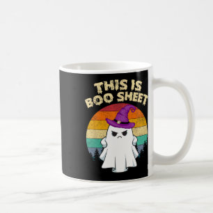 Das ist das Bootblatt Ghost Retro Halloween Kostüm Kaffeetasse