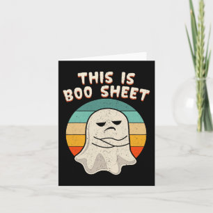 Das ist das Bootblatt Ghost Retro Halloween Kostüm Karte