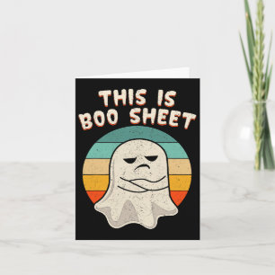 Das ist das Bootblatt Ghost Retro Halloween Kostüm Karte