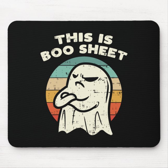 Das ist das Bootblatt Ghost Retro Halloween Kostüm Mousepad (Vorne)