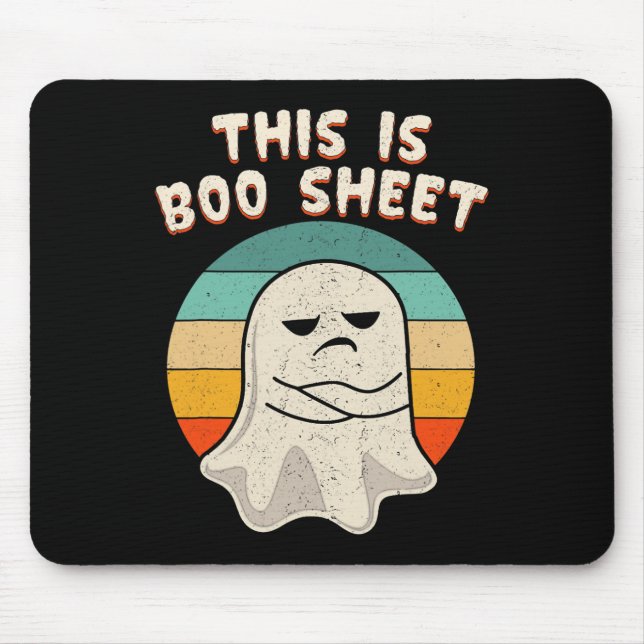 Das ist das Bootblatt Ghost Retro Halloween Kostüm Mousepad (Vorne)