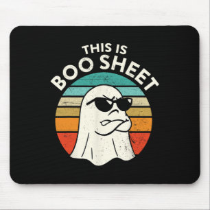 Das ist das Bootblatt Ghost Retro Halloween Kostüm Mousepad