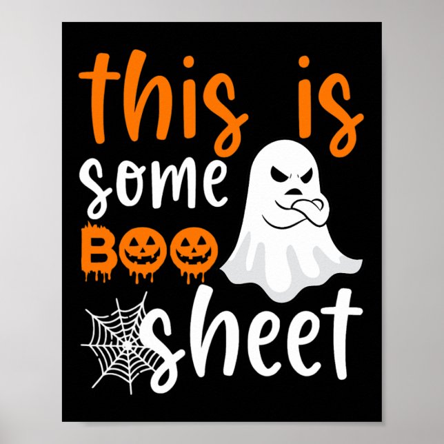 Das ist das Bootblatt Ghost Retro Halloween Kostüm Poster (Vorne)