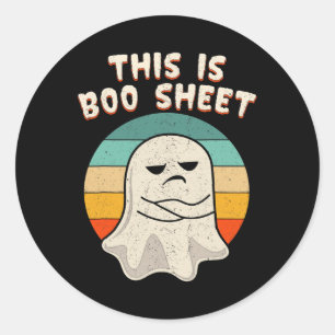 Das ist das Bootblatt Ghost Retro Halloween Kostüm Runder Aufkleber