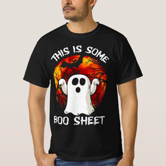 Das ist das Bootblatt Ghost Retro Halloween Kostüm T-Shirt (Vorderseite)