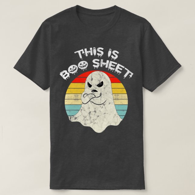 Das ist das Bootblatt Ghost Retro Halloween Kostüm T-Shirt (Design vorne)