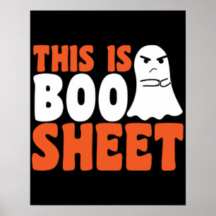Das ist das Bootschild Ghost Funny Halloween-Kostü Poster