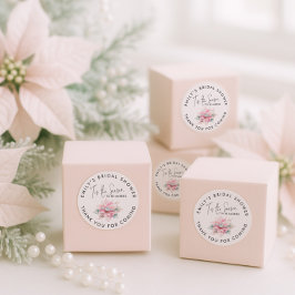 Das ist das Brautparty der Saison Poinsettia Runder Aufkleber