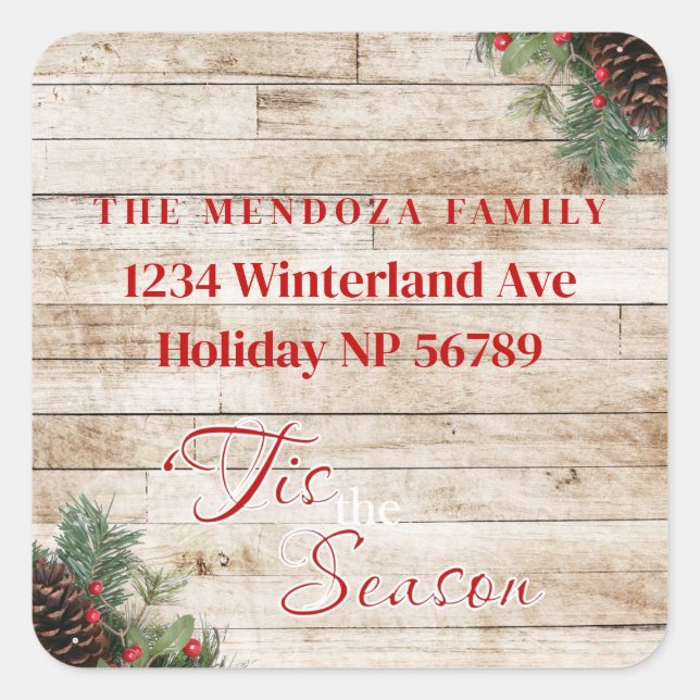 "Das ist das heilige weiße Holzadressen-Label der  Quadratischer Aufkleber (Vorderseite)