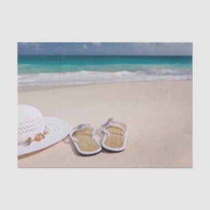 Das ist das Leben! Strand, Hut und Flip Flops Seidenpapier