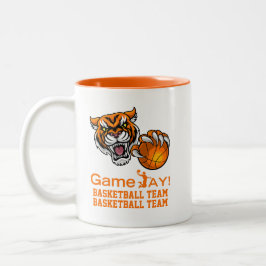 Das ist das Saisonbasketballspiel auf Tiger Zweifarbige Tasse