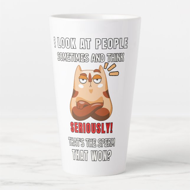 Das ist das Sperma, das gewonnen hat! Milchtasse (Vorderseite)