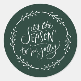 Das ist das weiße Kamingrün der Saison Runder Aufkleber