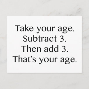 Das ist dein Alter Postkarte