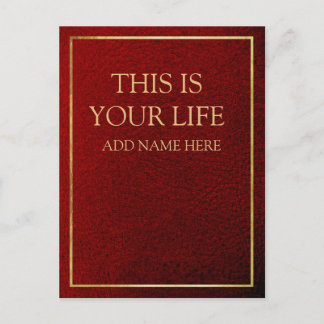 Das ist dein Leben Funny Parody Personalisiert Postkarte