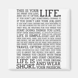 "DAS IST DEIN LEBEN" Kühlschrankmagnet Magnet