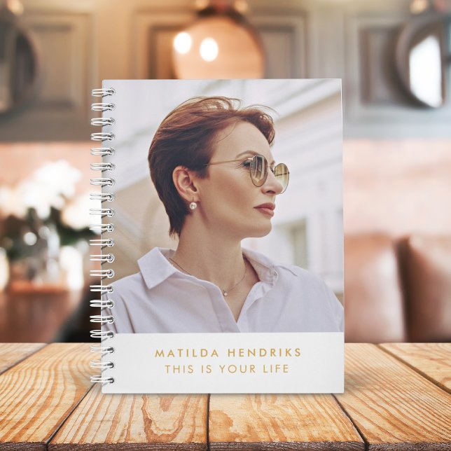 Das ist dein Leben | Modernes Gold Foto Memory Boo Notizbuch (Von Creator hochgeladen)
