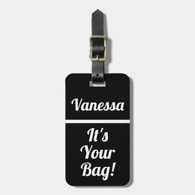 Das ist deine Tasche | Gepäckanhänger für Reisende (Vorderseite vertikal)