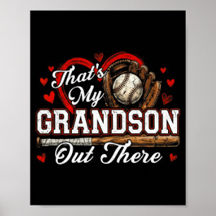 Das ist der Enkel da draußen Frauen Baseball Oma Poster