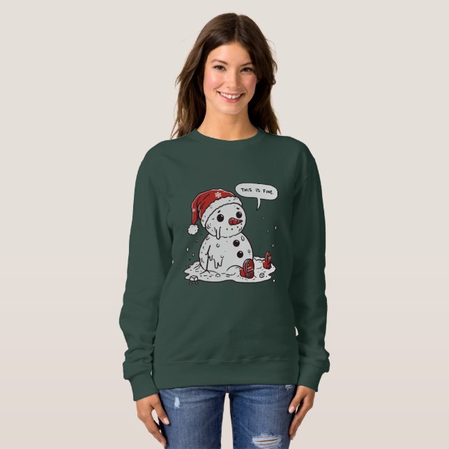 Das ist der feine Melting Snowman Sweatshirt (Vorne ganz)