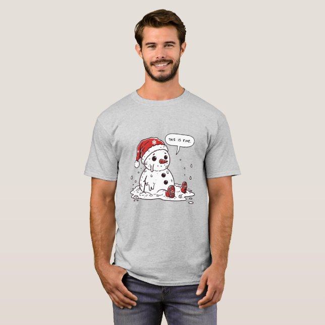 Das ist der feine Melting Snowman T-Shirt (Vorne ganz)