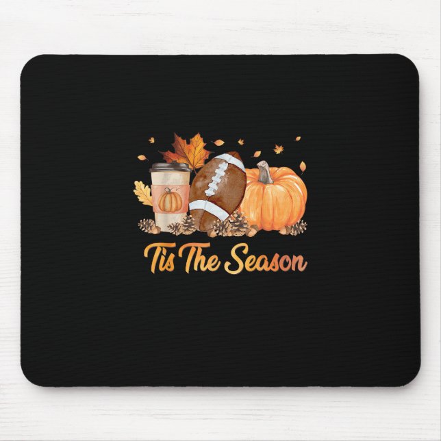 Das ist der Fußball-Herbstsaison-Fußball-Kürbis Mousepad (Vorne)