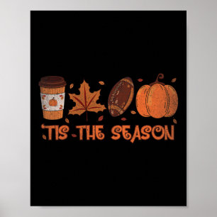 Das ist der Fußball-Pumpkin Fall Erntedank der Jah Poster