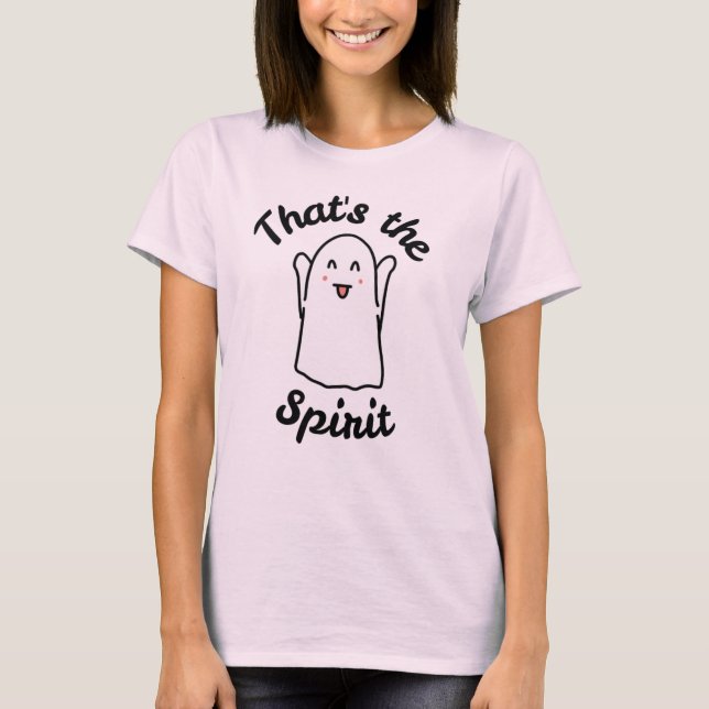 Das ist der Geist - Niedliches Happy Ghost Design T-Shirt (Vorderseite)