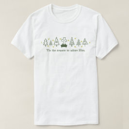DAS IST DER GRUND Christliche Weihnachtskrippe Wei T-Shirt