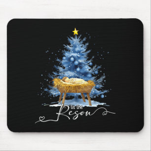Das ist der Grund Jesu Christlicher Weihnachtsbaum Mousepad
