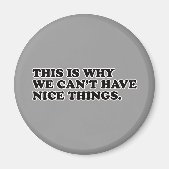 Das ist der Grund, warum wir keine schönen Dinge h Magnet (Vorne)