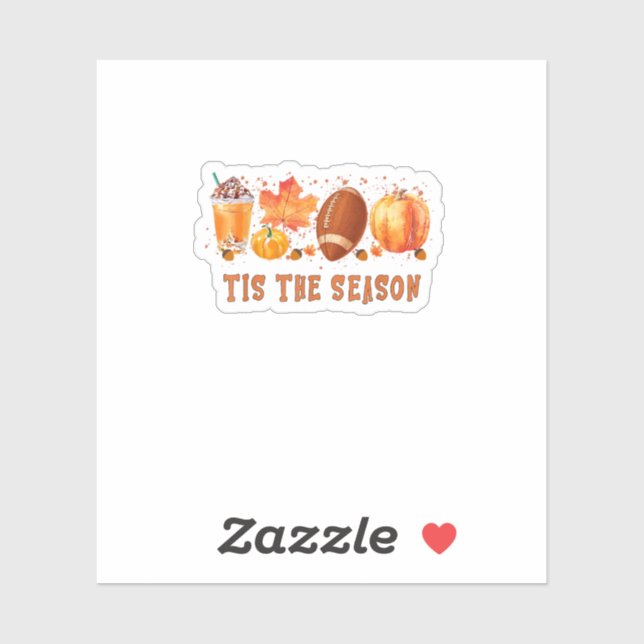 Das ist der Herbst der Saison Leopard Fußball Aufkleber (Blatt)