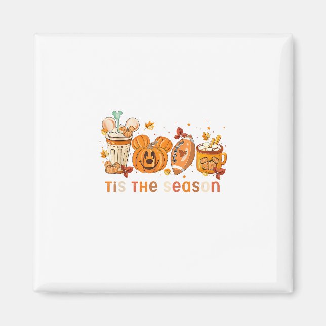 Das ist der Herbst-Herbst-Kürbisfall-Drink Magnet (Vorne)