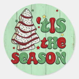 Das ist der Niedliche Weihnachtsbaum-Sticker der J Runder Aufkleber